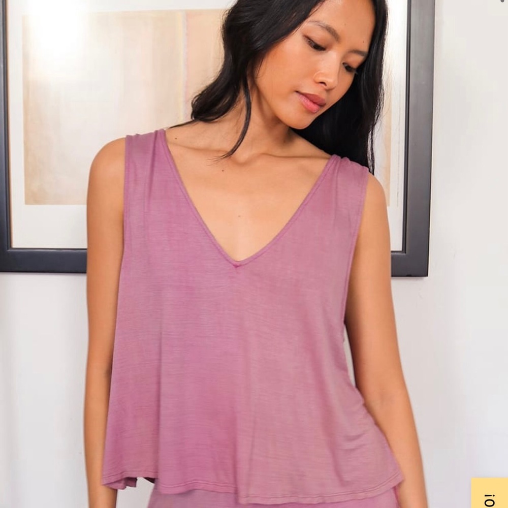 Mauve Tie Dye Tank Top